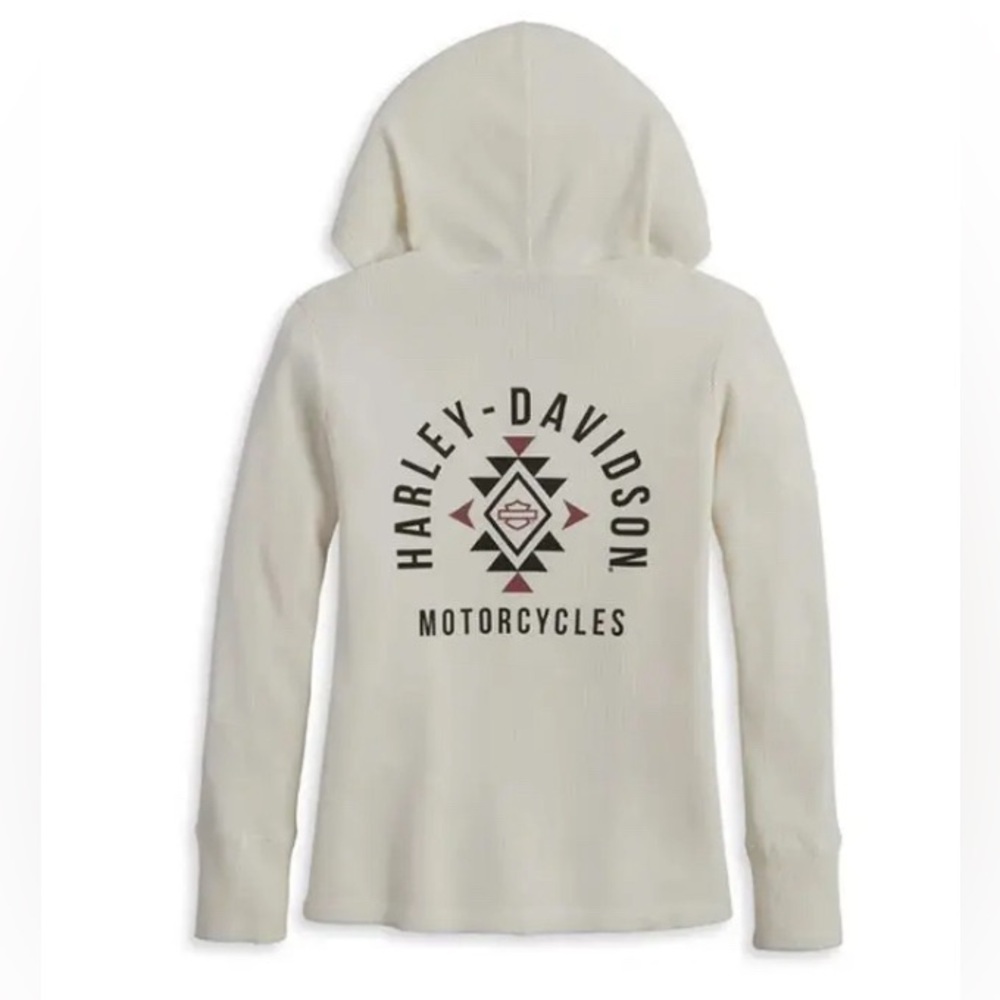 Harley Davidson Bohemian Hooded Thermal Knit Top
Sz xl